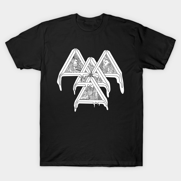 Triangles Are Awesome - Sacred Geometry Cyborg Edition T-Shirt by brooklynmpls